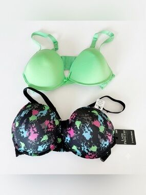 Lady Princess 2-Pack Bras Set NWT 36D 💚🖤
